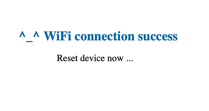 WiFi接続成功